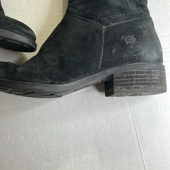 BORN HAYDEN HIGH RIDDING BOOTS BLACK SUEDE LEATHER BOOTS WOMENS SIZE 9.5 - Picture 13 of 15